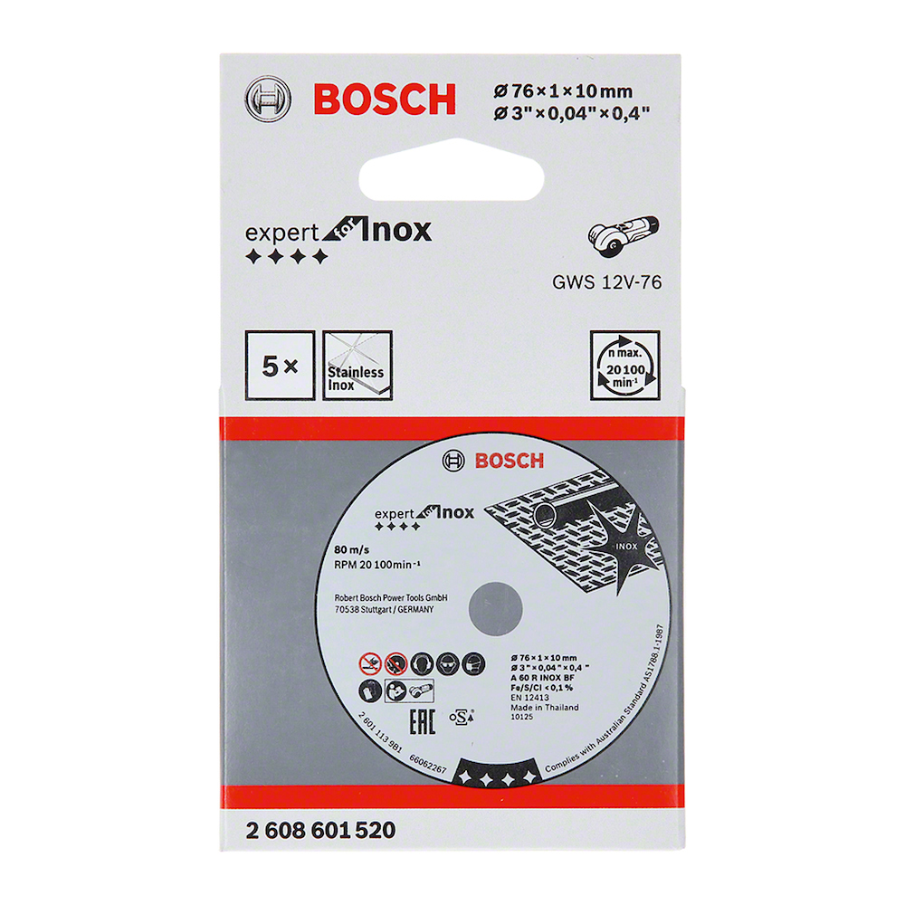 Disco abrasivo 3&quot; x 3/64 Corte metal BOSCH / BOSCH-TABLA-6