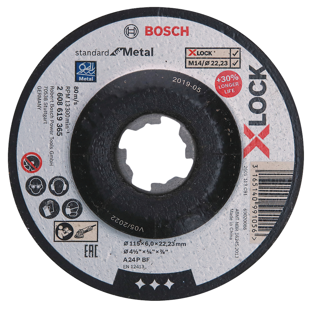 Disco abrasivo 4 1/2&quot; pulir metal / EXPERT / X-LOCK / 4 1/2&quot; (115X6,0X22,23MM) / BOSCH-