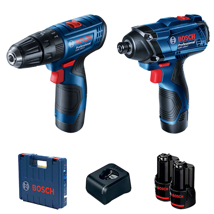 Combo Taladro GSB 120-LI GDR 120-LI / 2 Bateria 1 Cargador / BOSCH-8-D-2