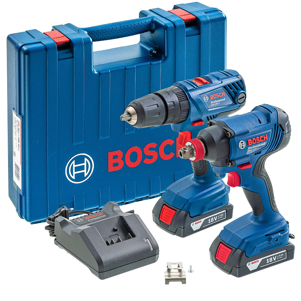 Combo Taladro GSB 180-LI + GDX 180-LI / 2 Bateria 1 Cargador / 18 Volt / BOSCH-6-E-2