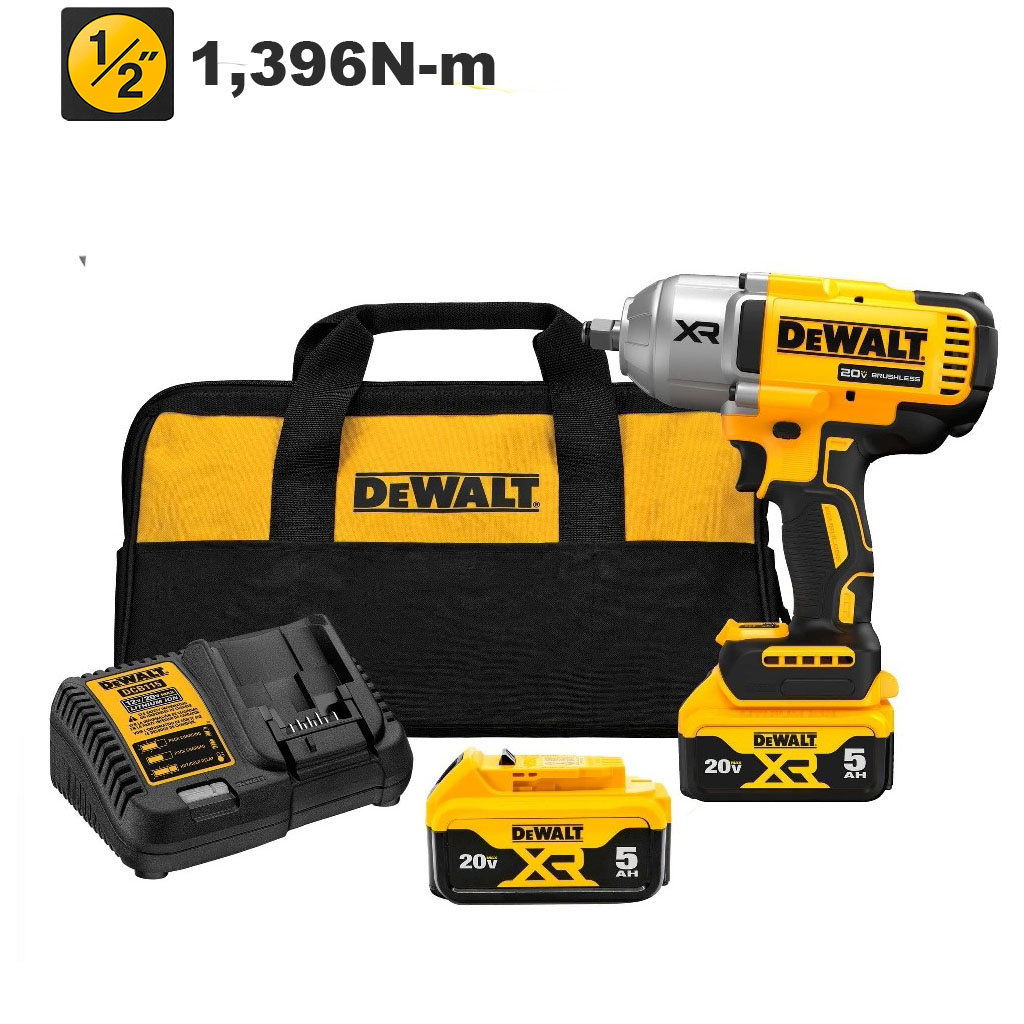 Pistola de Impacto 1/2" DCF900P2 / 1,396 Nm / 2- BATERIA  5 Ah / DEWALT-6-E-3-E-1