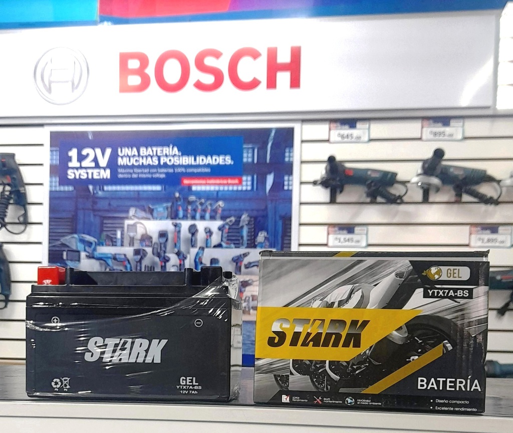 Bateria Moto YTX7A-BS STARK GEL / 7 Ah / BOSCH-