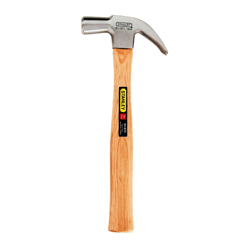Martillo de Uña Curva 16 OZ Mango de Madera / STANLEY / DEWALT-2-A-3-D-2
