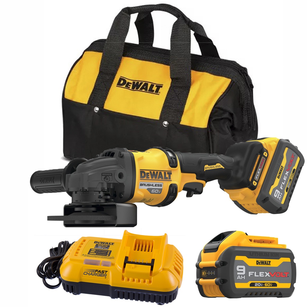 Amoladora 4 1/2" / 6" DEWALT FLEXVOLT / 2 Bateria / 1 Cargador / DEWALT-5-E-2-D