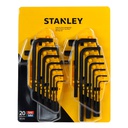 Llaves Hexagonales / Allen / 20 Unidades PULGADAS ( 1/16 a 3/8 ), METRICAS ( 1.5 a 10 ) STANLEY/ DEWALT-TABLA 3