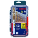 Juego de 14 Brocas 1/16&quot; a 1/2&quot; / TITANIO / TI14 / BOSCH-