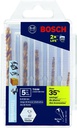 Juego de 9 Brocas 3/32&quot; a 1/4&quot; / TITANIO / Vastago HEXAGONAL / TI5IM / BOSCH-
