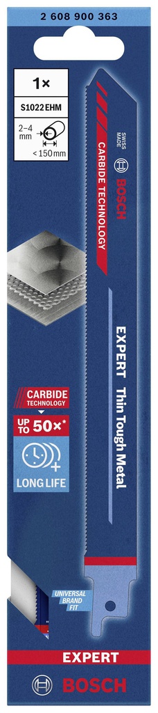 Sierra / 'Cuchilla Sable BOSCH 6" S1022EHM / Metal / 1 Unidad / BOSCH-