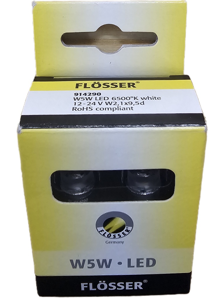 Bombilla LED FLOSSER / W5W / T10 / 12-24 V / 6500K / BOSCH-5-D-2-H