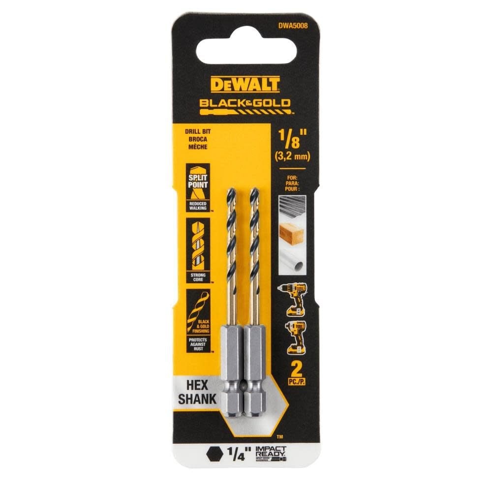 Broca Metal Madera / HEXAGONAL / 1/8&quot; / DEWALT-Tabla-3