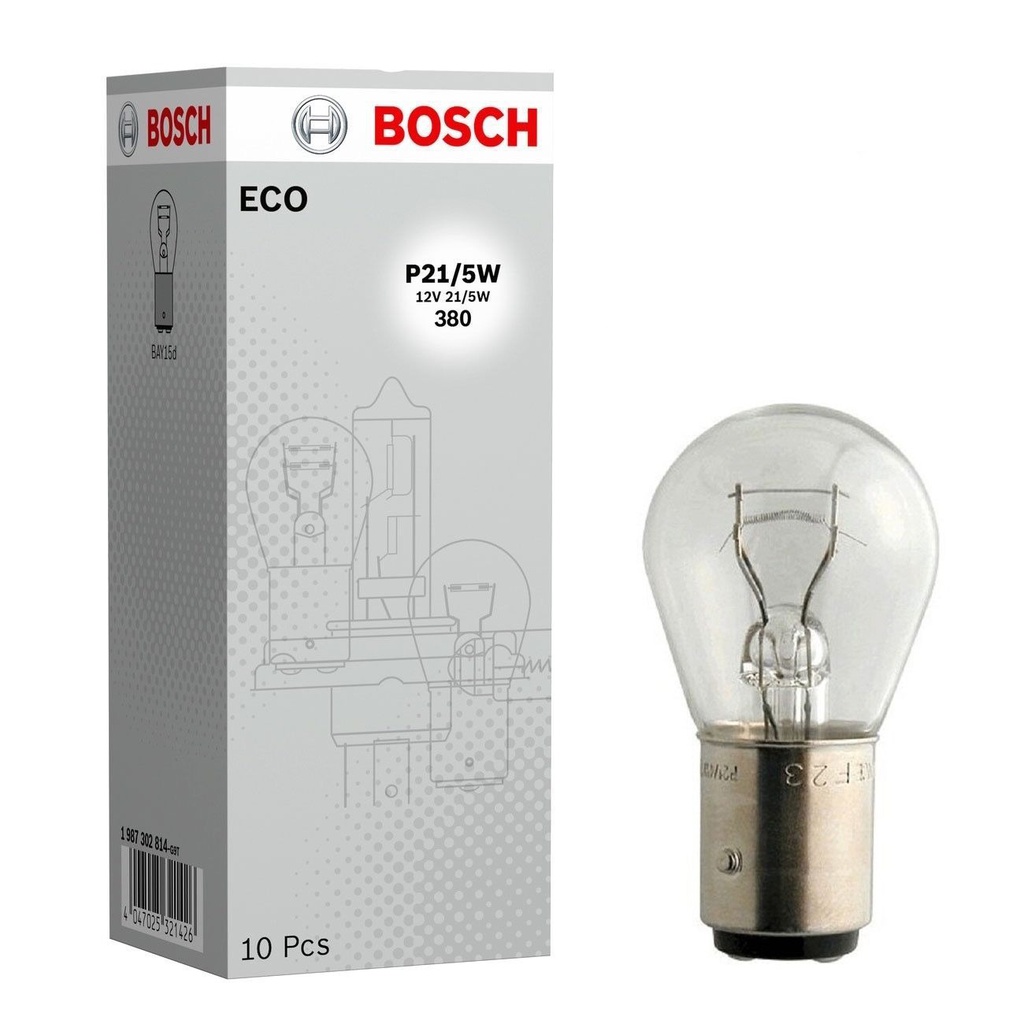 Bombilla Auxiliar BOSCH P21/5W / 12V 21/5W / BAY15d /= 7528 / BOSCH-