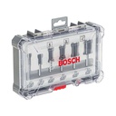 Juego de Fresas para Router de 6 Piezas Rectas V  1/4 / BOSCH-