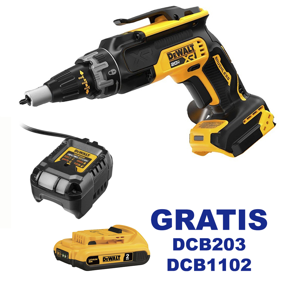 Atornilladora DCF630B  Tabla Yeso / BARETOOL / GRATIS DCB203 + DCB1102 / DEWALT-(2)