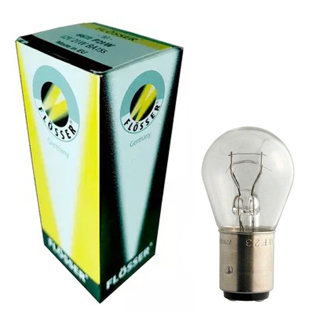 Bombilla Auxiliar FLOSSER ( 1 Contacto ) P21W / 12V / BA15S / BOSCH-PISO-1