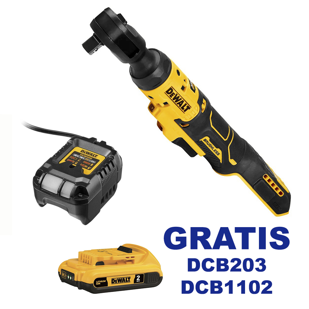Ratchet 1/2" inalambrico 20 V / BARETOOL / GRATIS DCB203 + DCB1102 / DEWALT-(B2)-PISO-2