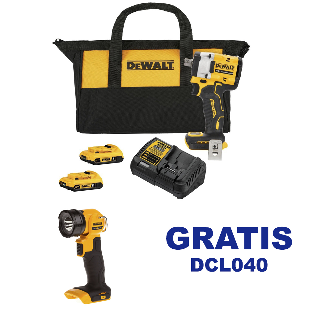 Pistola de Impacto 1/2&quot; DCF922D2-B3 / 2- BATERIA  2 Ah  / DEWALT-1-C-2-B