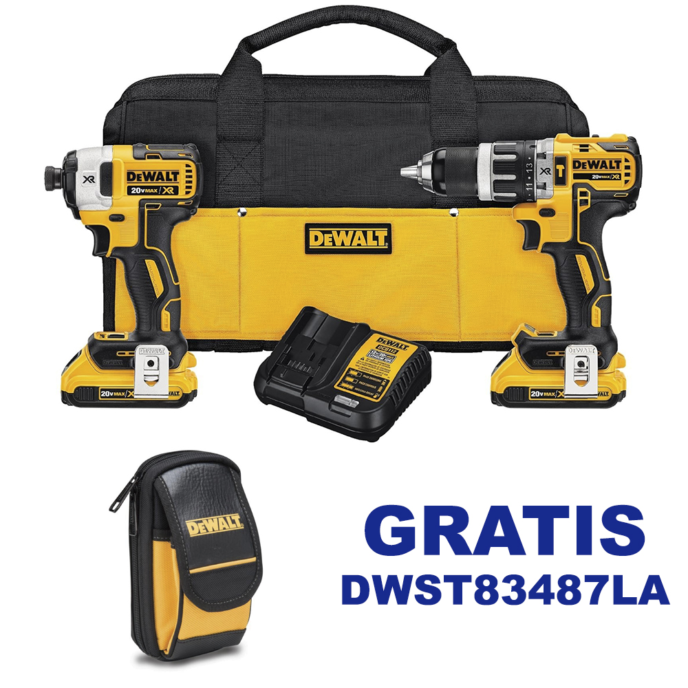 Combo Taladro DCK287D2-B3 / DCD796+DCF887 / 2 Bateria 1 Cargador / 20 Voltios / DEWALT-7-E-1-A