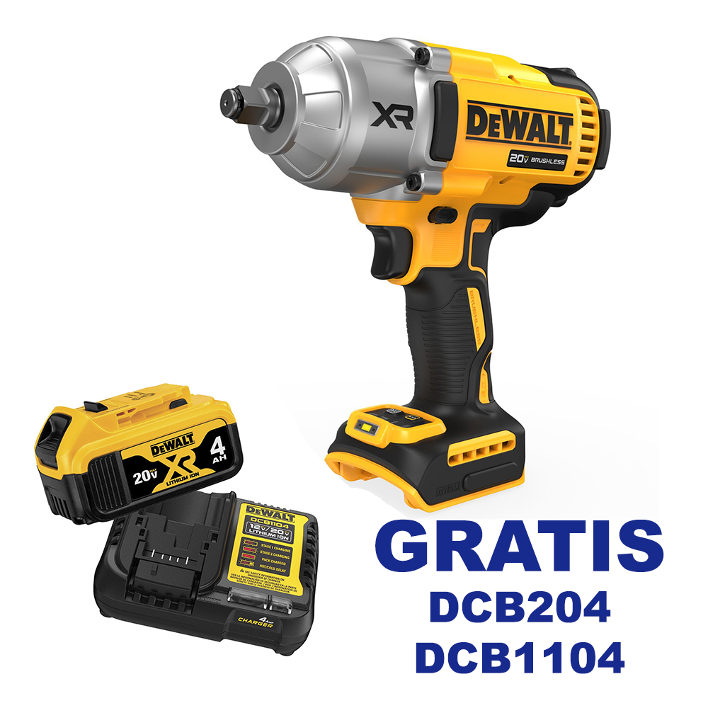 Pistola de Impacto 1/2&quot; DCF900B / BARETOOL / GRATIS DCB204 + DCB1104 / DEWALT-(2)