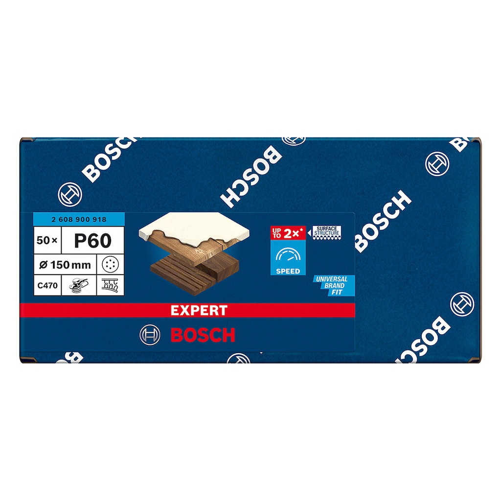 Lija Circular Gex Top BOSCH 6" G80 / 6 Hoyos / EXPERT / BOSCH-