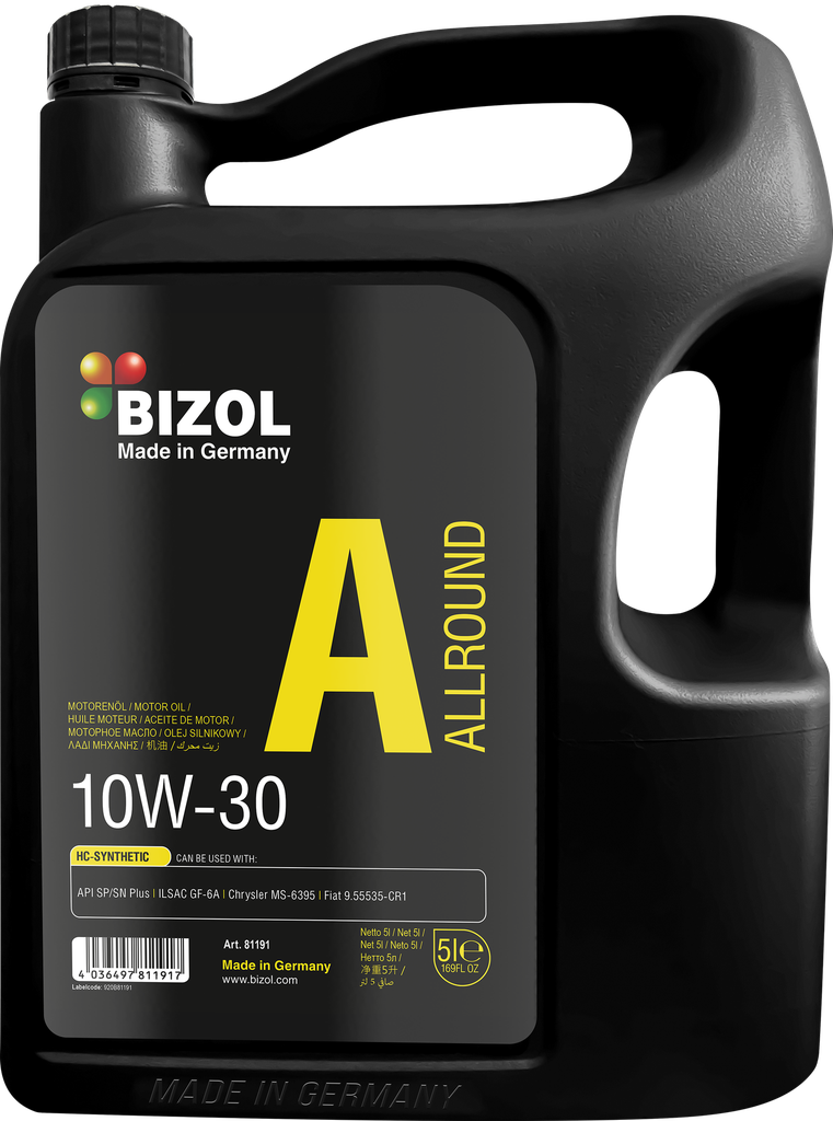 Aceite 10W30 Galon 4L - HC SINTETICO / BIZOL / BOSCH-