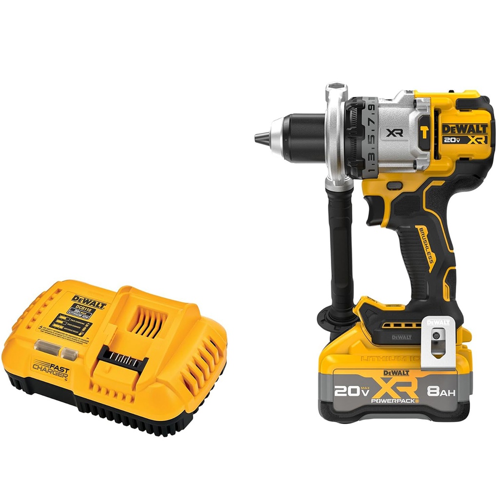 Taladro inalambrico 20 V DEWALT / DCD1007WW1 / 1-DCB2108 / 1-DCB118 / DEWALT-7-B-2-C-1/16-B-1-C