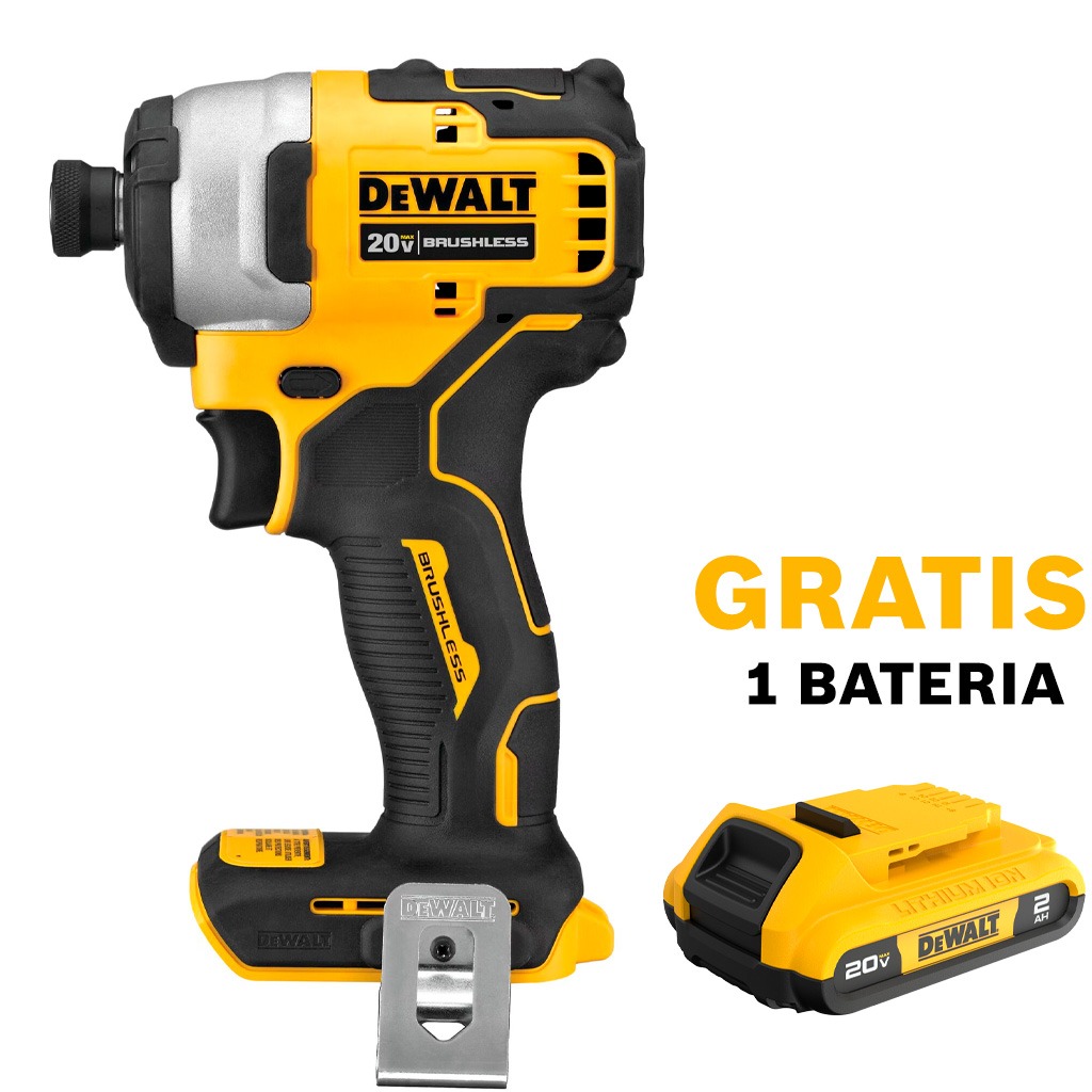 Atornillador de Impacto 20 V DEWALT / BARETOOL / GRATIS DCB203 / DEWALT-(B2)-PISO-1/1-C-3-B