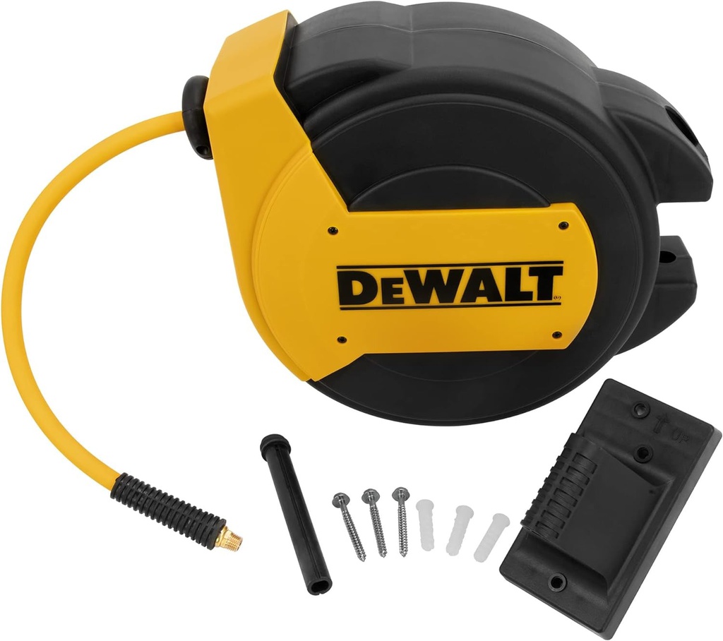 Manguera Con Carrete de 15 Metros ( 50 Pies ) Conector 1/4&quot; Grosor 3/8&quot; / POLIURETANO / DEWALT / DEWALT-