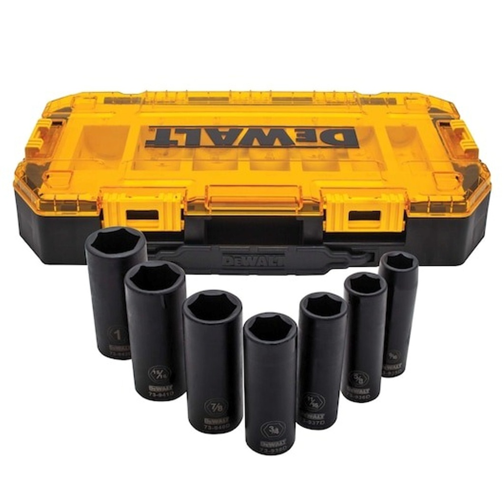 Juego / Dados Largo / Impacto DEWALT 1/2 ( 9/16, 5/8, 11/16, 3/4, 7/8, 15/16, 1 ) / DEWALT-TABLA B2