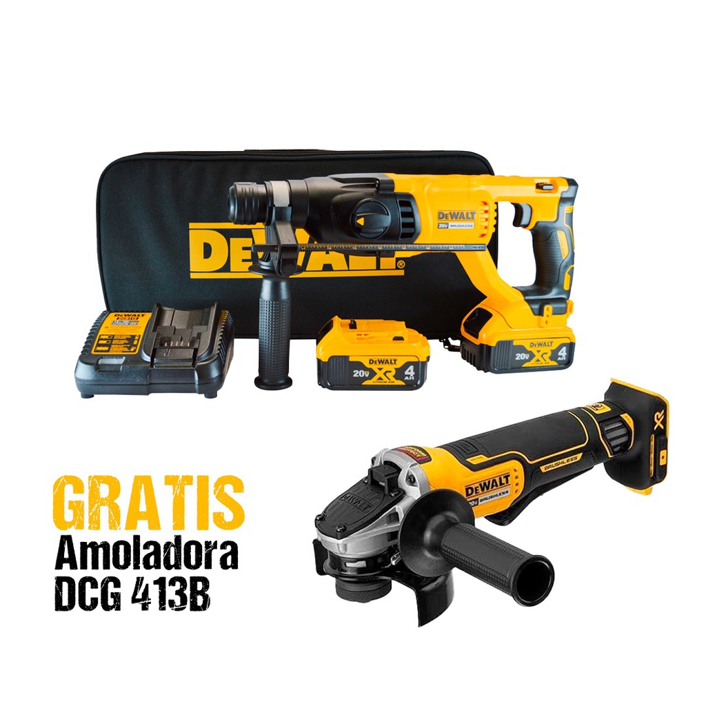 Combo Taladro DCH133M2 + DCG413B / 2 Bateria 1 Cargador / 20 Volt / DEWALT-6-A-3-C/17-C-2-H