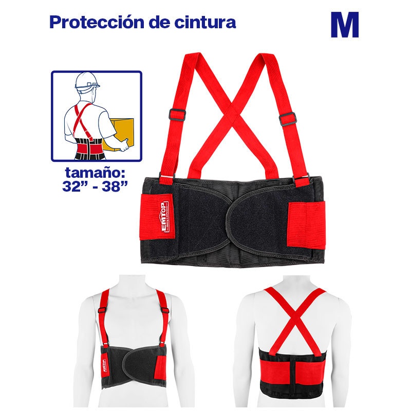 Cinturon de Apoyo Ajustable / Proteccion Lumbar Talla M / DEWALT-