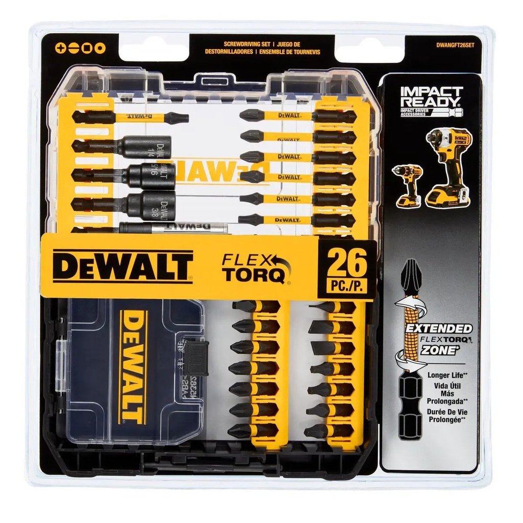 Kit de Puntas Magneticas 26 Piezas / DWANGFT26SET / DEWALT-TABLA 7