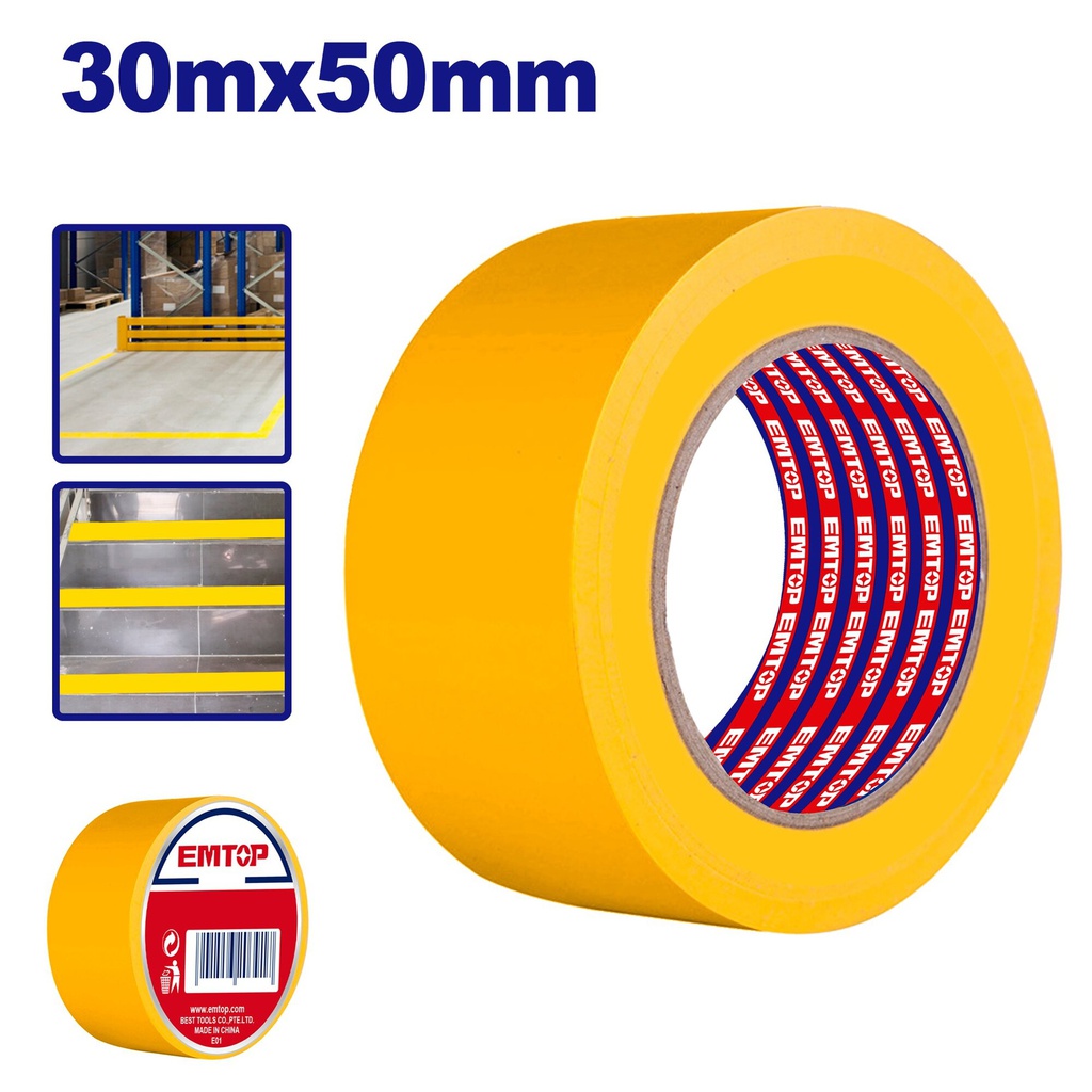 Cinta Segurida Amarilla 50 mm X 30 Metros  / EMTOP / DEWALT-5-E-3