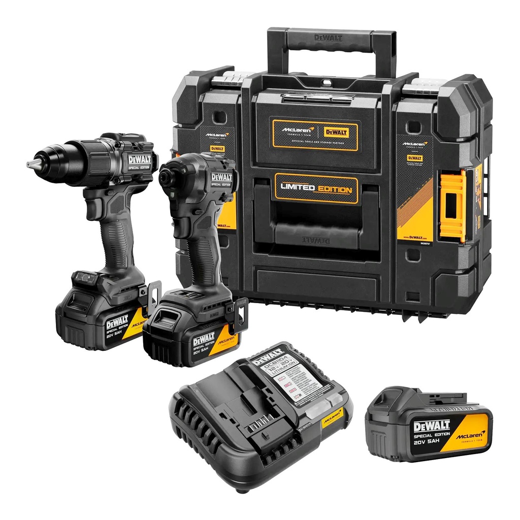 Combo Taladro DCK2222MP2T / DCD86M+DCF86M / 2 Bateria 1 Cargador / 20 Voltios / MCLAREN / DEWALT-