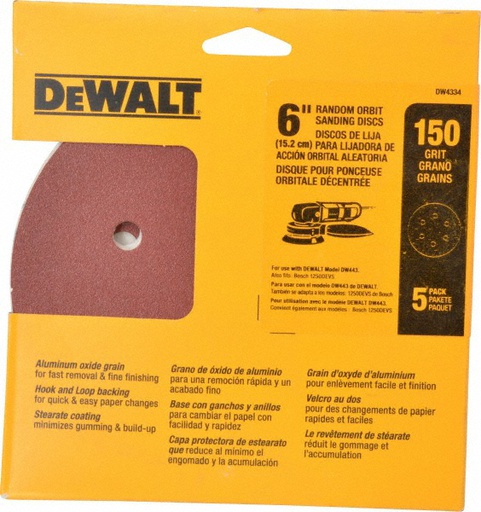 [DW4334] Lija Circular Gex Top 6&quot; G150 DEWALT / DEWALT-6-E-4-A