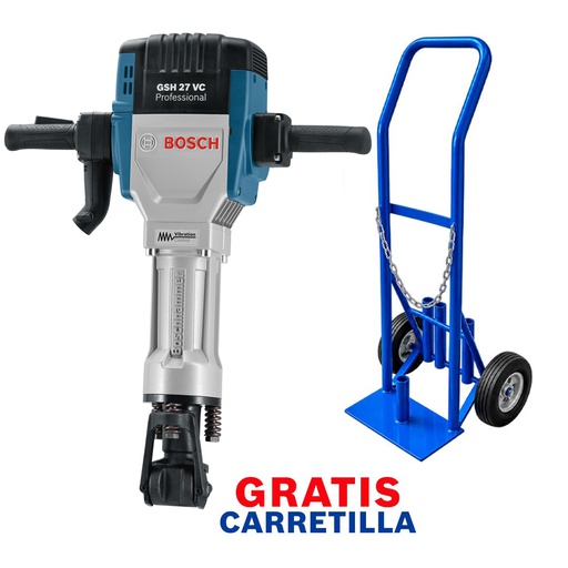 [1130A] Martillo Demoledor 27 KG BOSCH GSH 27 VC / GRATIS Carretilla / BOSCH-PISO-1