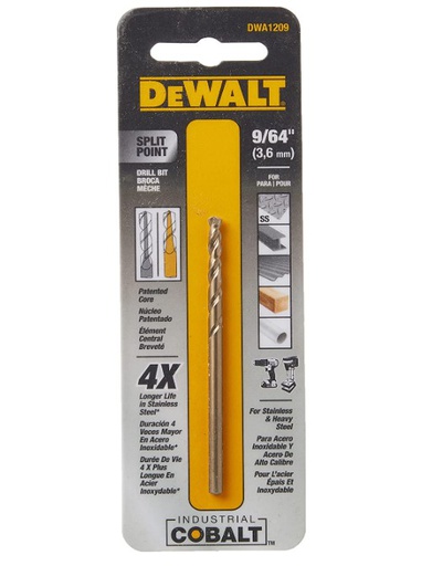 [DWA1209] Broca Metal Madera Cobalto 9/64" DeWalt / DEWALT-5-B-3-B-1