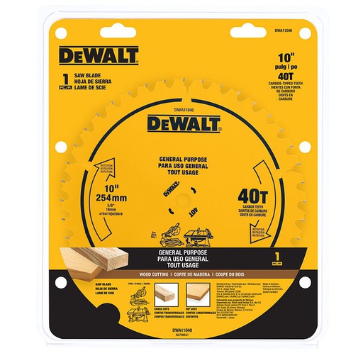 [DWA11040] Disco Sierra Circular 10" DEWALT 40 Dientes / Eje 5/8" / DEWALT-2-Tabla-6