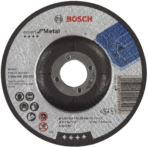 [2608600221] Disco abrasivo 5&quot; Corte metal / EXPERT / 5&quot; X 3/32&quot; X 7/8&quot; (125 X 2.5 X 22.23MM) BOSCH-