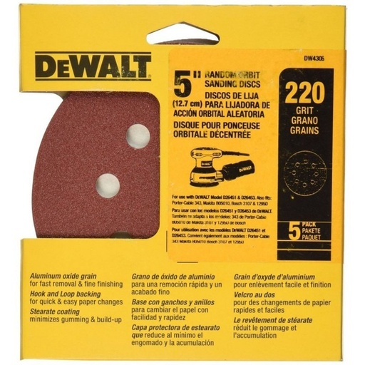 [DW4306] Lija Circular Pex Top 5&quot; G220 / DEWALT-6-C-4-B