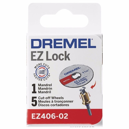 [EZ406] Ruedas Cortadoras EZ DREMEL / Kit 5 Unidades / EZ406 + Mandril / BOSCH-
