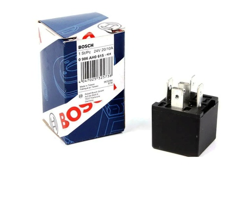 [0986AH0615] Relay BOSCH 24V / 20-10 Amp 5 Terminales 87 - 87A / BOSCH-