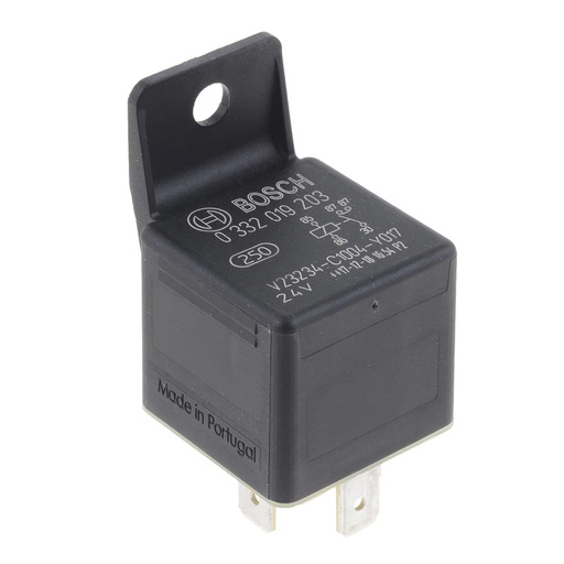 [0332019203] Relay BOSCH 24V / 20 Amp 5 Terminales 87 / BOSCH-