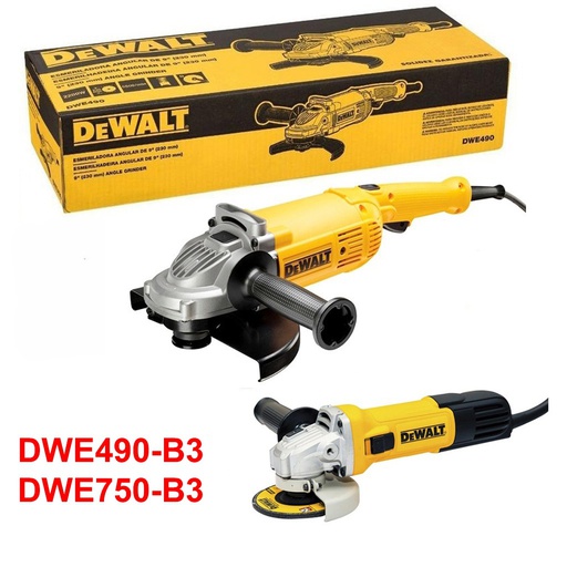 [DWE490-750] Amoladora 9" DEWALT DWE490 2,000 Watt + DWE750 / DEWALT-7-B-1/16-D-1-B