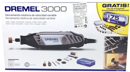 [3000-75] Moto Tool Dremel 3000 10 Accesorios / + 75 Accesorios / BOSCH-