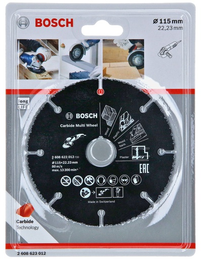 [2608623012] Disco de diamante 4 1/2&quot; BOSCH Corte Madera / Metal / Platico / MULTI WHEEL / BOSCH-