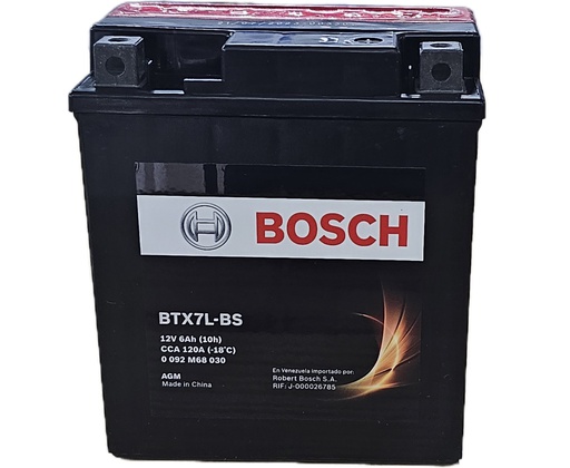 [0092M68030] Bateria Moto BTX7L-BS / = BB5L-B / 6 Ah / BOSCH-