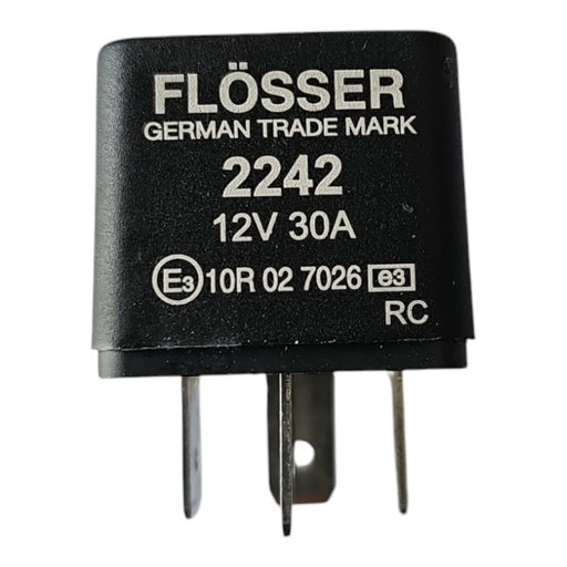 [2242] Relay FLOSSER 12V / 30 Amp 4 Terminales 87 / BOSCH-PISO-1