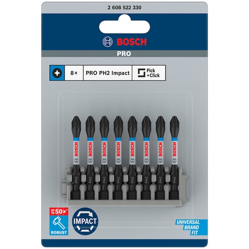 [2608522330] Punta No 2 Phillips de 2" BOSCH / Punta Magnetica / IMPACT RE / BOSCH-TABLA-5