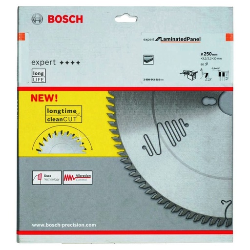 [2608642516] Disco Sierra Circular 10" 80 Dientes MELAMINA / Eje 30mm / BOSCH-TABLA-5