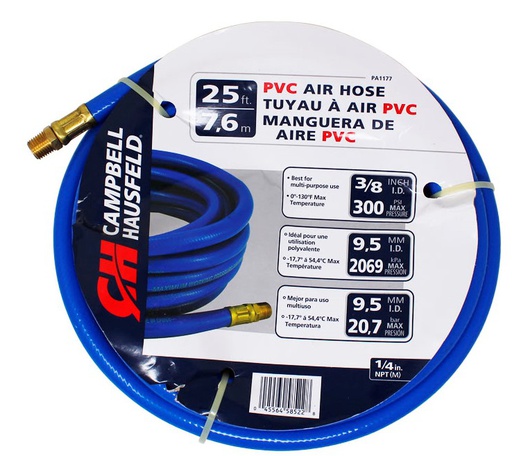 [PA1177] Manguera de 7.5 Metros ( 25 Pies ) Conector 1/4&quot; Grosor 3/8&quot; CAMPBELL HAUSFELD / BOSCH-VENTANA 1